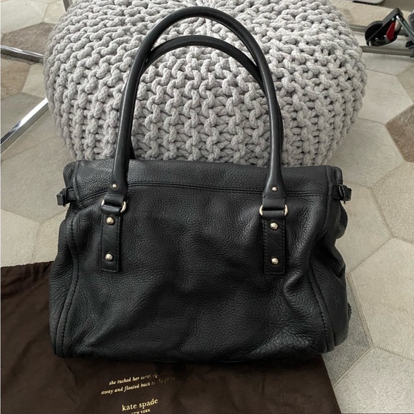 Kate Spade black leather shoulder tote bag - Picture 2 of 7